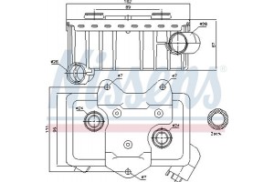Nissens Ψυγείο λαδιού, Λάδι Κινητήρα - 90582