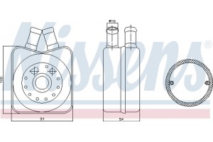 Nissens Ψυγείο λαδιού, Λάδι Κινητήρα - 90606