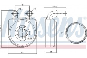 Nissens Ψυγείο λαδιού, Λάδι Κινητήρα - 90650