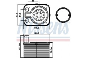 Nissens Ψυγείο λαδιού, Λάδι Κινητήρα - 90655