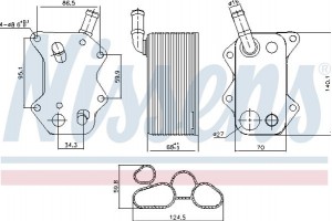 Nissens Ψυγείο λαδιού, Λάδι Κινητήρα - 90660