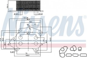 Nissens Ψυγείο λαδιού, Λάδι Κινητήρα - 90670