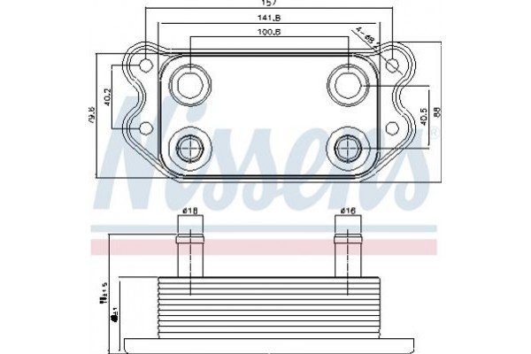 Nissens Ψυγείο λαδιού, Λάδι Κινητήρα - 90676