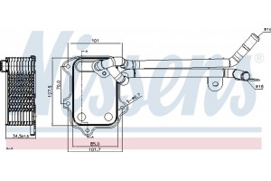 Nissens Ψυγείο λαδιού, Λάδι Κινητήρα - 90679