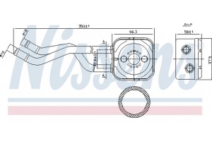 Nissens Ψυγείο λαδιού, Λάδι Κινητήρα - 90685