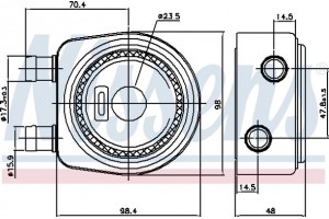 Nissens Ψυγείο λαδιού, Λάδι Κινητήρα - 90697