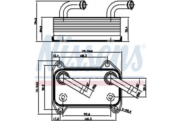 Nissens Ψυγείο λαδιού, Λάδι Κινητήρα - 90707