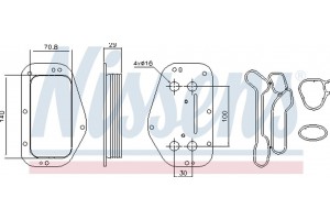 Nissens Ψυγείο λαδιού, Λάδι Κινητήρα - 90741