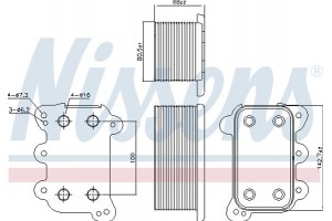 Nissens Ψυγείο λαδιού, Λάδι Κινητήρα - 90746