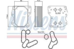 Nissens Ψυγείο λαδιού, Λάδι Κινητήρα - 90752