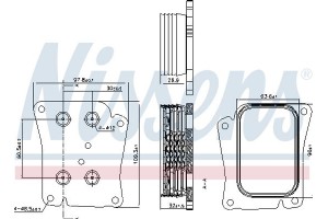 Nissens Ψυγείο λαδιού, Λάδι Κινητήρα - 90777