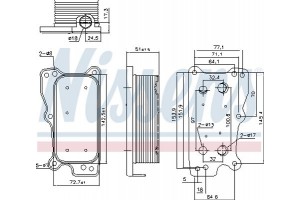 Nissens Ψυγείο λαδιού, Λάδι Κινητήρα - 90783