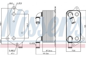 Nissens Ψυγείο λαδιού, Λάδι Κινητήρα - 90791