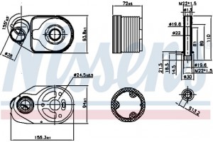 Nissens Ψυγείο λαδιού, Λάδι Κινητήρα - 90796
