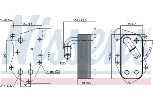 Nissens Ψυγείο λαδιού, Λάδι Κινητήρα - 90804