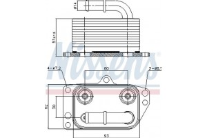 Nissens Ψυγείο λαδιού, Λάδι Κινητήρα - 90899