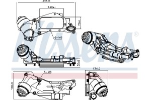 Nissens Ψυγείο λαδιού, Λάδι Κινητήρα - 90930