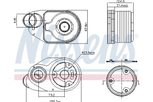 Nissens Ψυγείο λαδιού, Λάδι Κινητήρα - 90932