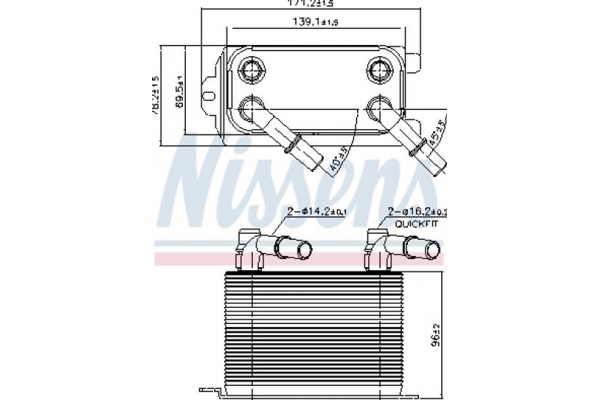 Nissens Ψυγείο λαδιού, Λάδι Κινητήρα - 90949