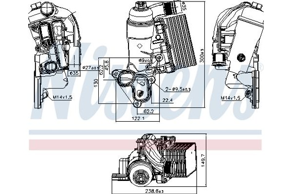 Nissens Ψυγείο λαδιού, Λάδι Κινητήρα - 90953