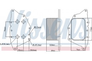 Nissens Ψυγείο λαδιού, Λάδι Κινητήρα - 90962