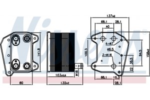Nissens Ψυγείο λαδιού, Λάδι Κινητήρα - 90974