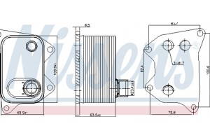 Nissens Ψυγείο λαδιού, Λάδι Κινητήρα - 90994