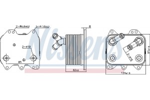 Nissens Ψυγείο λαδιού, Λάδι Κινητήρα - 90995