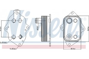 Nissens Ψυγείο λαδιού, Λάδι Κινητήρα - 91103