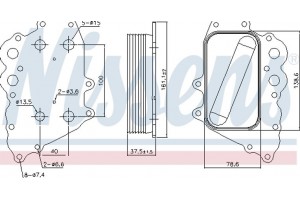 Nissens Ψυγείο λαδιού, Λάδι Κινητήρα - 91108