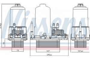 Nissens Ψυγείο λαδιού, Λάδι Κινητήρα - 91120