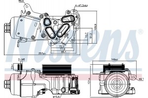 Nissens Ψυγείο λαδιού, Λάδι Κινητήρα - 91124