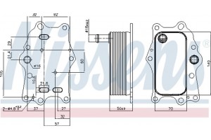 Nissens Ψυγείο λαδιού, Λάδι Κινητήρα - 91165