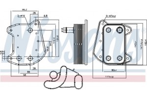 Nissens Ψυγείο λαδιού, Λάδι Κινητήρα - 91166