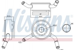 Nissens Ψυγείο λαδιού, Λάδι Κινητήρα - 91192