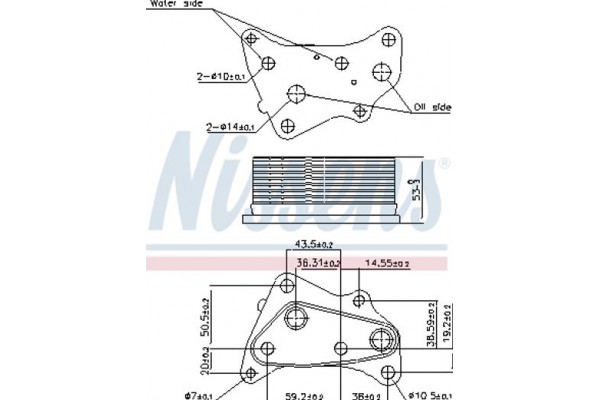 Nissens Ψυγείο λαδιού, Λάδι Κινητήρα - 91202