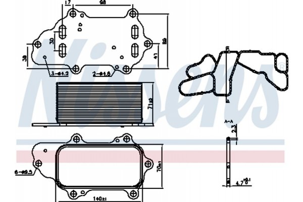 Nissens Ψυγείο λαδιού, Λάδι Κινητήρα - 91225