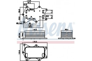 Nissens Ψυγείο λαδιού, Λάδι Κινητήρα - 91275