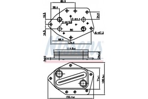 Nissens Ψυγείο λαδιού, Λάδι Κινητήρα - 91296
