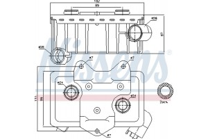 Nissens Ψυγείο λαδιού, Λάδι Κινητήρα - 90582