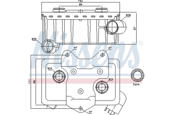 Nissens Ψυγείο λαδιού, Λάδι Κινητήρα - 90582