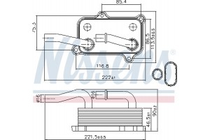 Nissens Ψυγείο λαδιού, Λάδι Κινητήρα - 90599