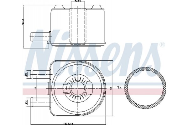 Nissens Ψυγείο λαδιού, Λάδι Κινητήρα - 90603