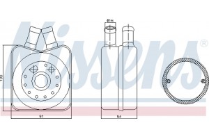 Nissens Ψυγείο λαδιού, Λάδι Κινητήρα - 90606