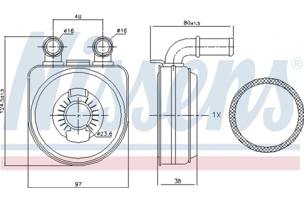 Nissens Ψυγείο λαδιού, Λάδι Κινητήρα - 90650