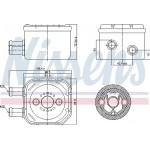 Nissens Ψυγείο λαδιού, Λάδι Κινητήρα - 90652