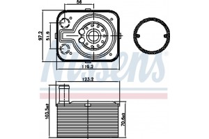 Nissens Ψυγείο λαδιού, Λάδι Κινητήρα - 90655