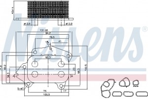 Nissens Ψυγείο λαδιού, Λάδι Κινητήρα - 90670