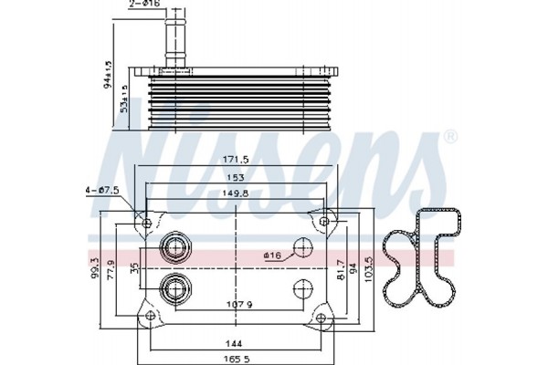 Nissens Ψυγείο λαδιού, Λάδι Κινητήρα - 90683