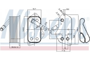 Nissens Ψυγείο λαδιού, Λάδι Κινητήρα - 90689